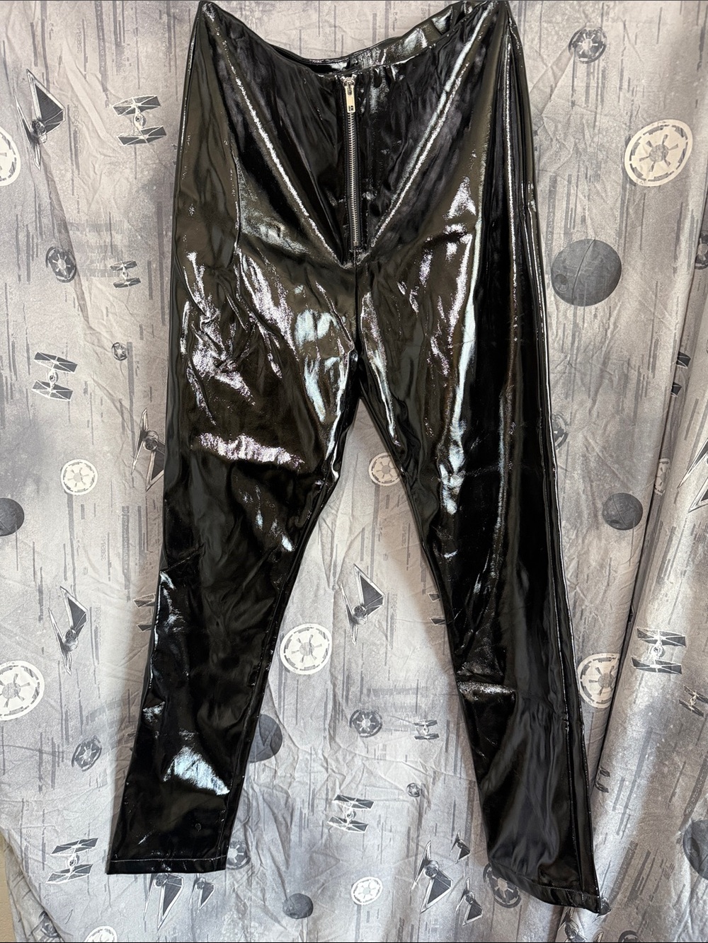 NWT SAY WHAT PVC VINYL ZIPPER CIGARETTE PANTS